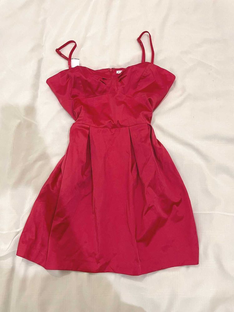 red Spaghetti Strap Dress