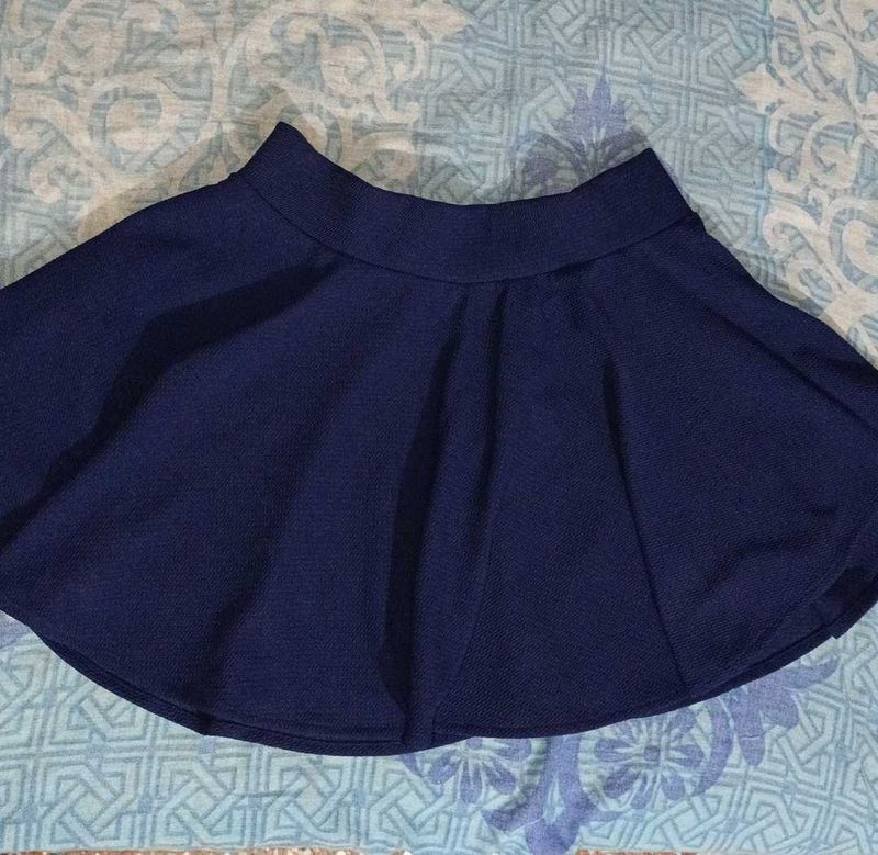 Navy Blue Skater Skirt