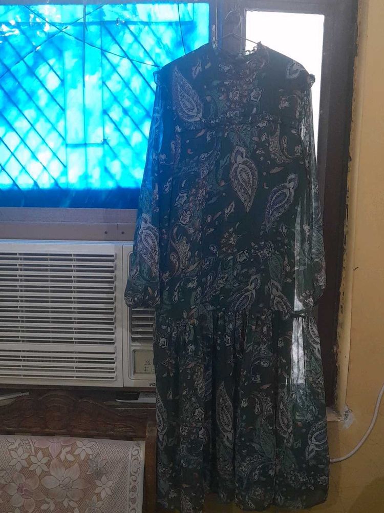Boho Paisley Print Maxi Dress