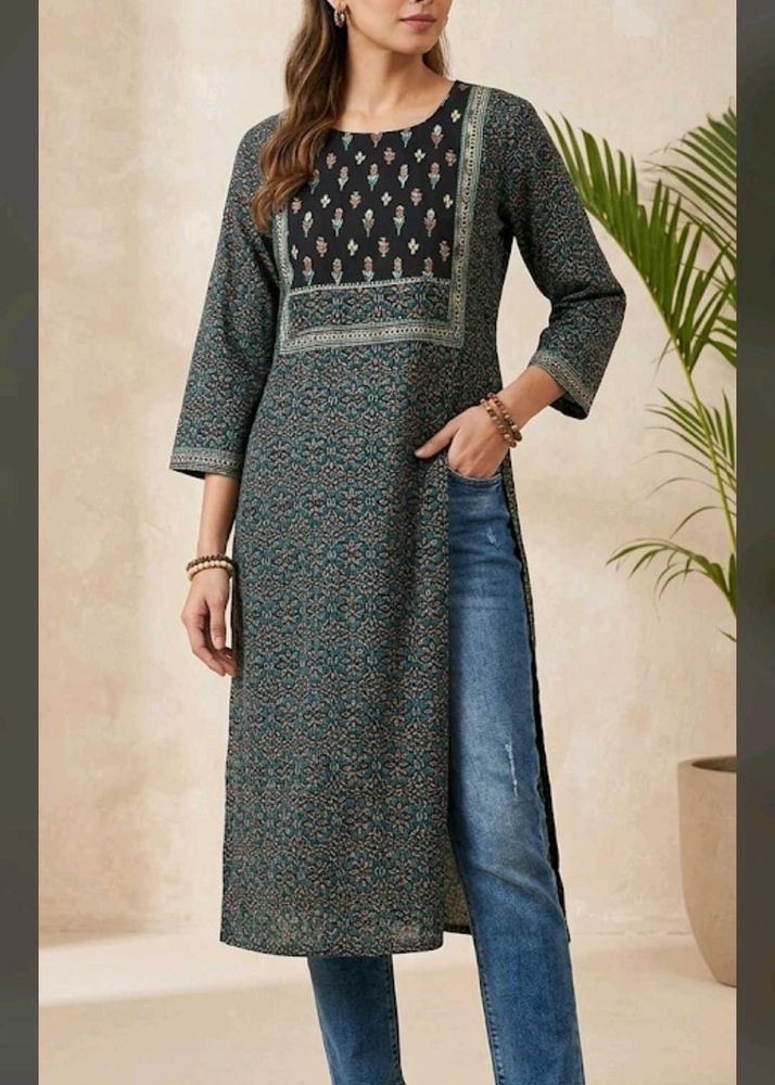 Stylish Printed black Kurta