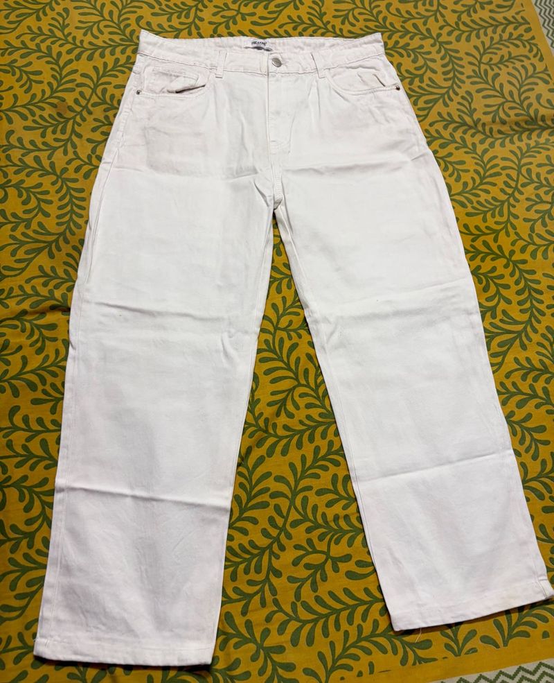 White Wide Leg Jeans