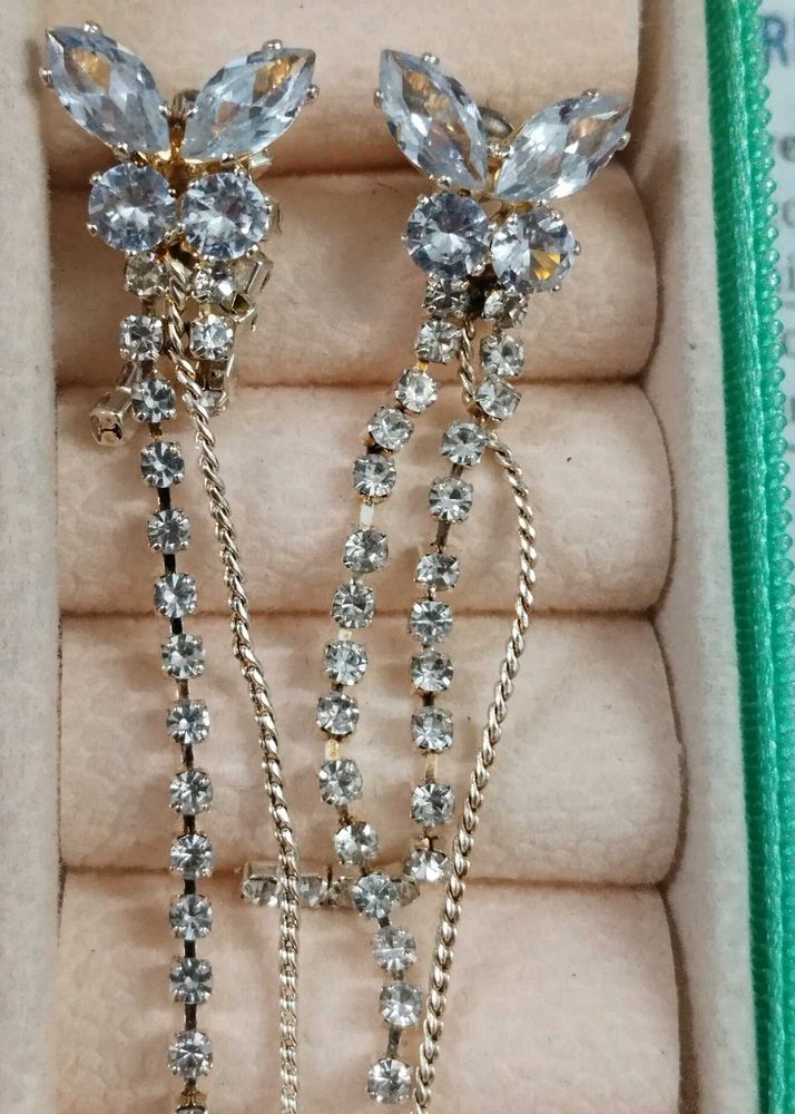 Elegant Rhinestone Dangle Earrings