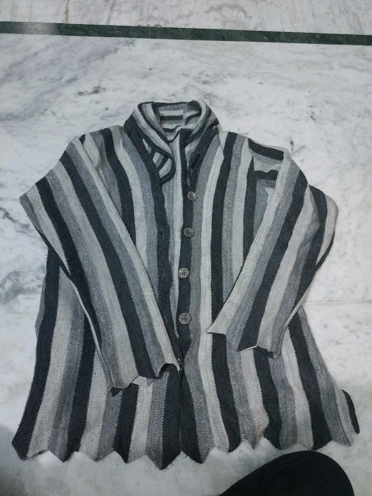 Striped Long Sleeve Button-Up sweater