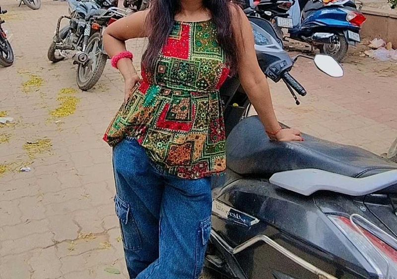Boho Patchwork Peplum Top
