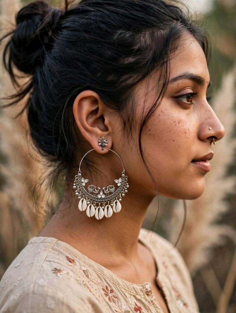 Boho Shell Hoop Earrings