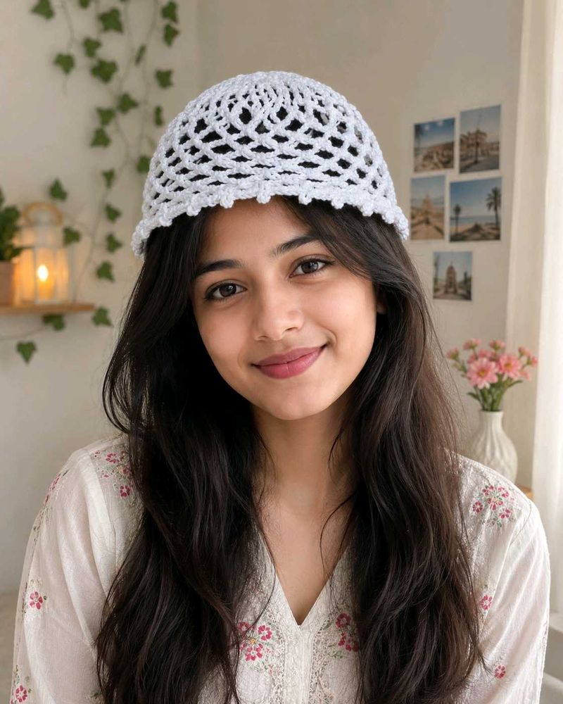Handmade Crochet Headpiece  Hat