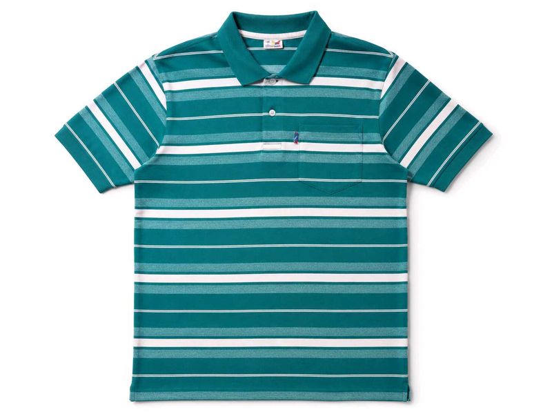 Green Striped Polo T-Shirt | Size XL | Good Condit