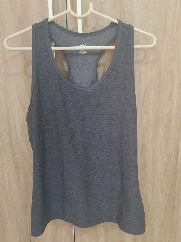 H&amp;M Gray Racerback Tank Top