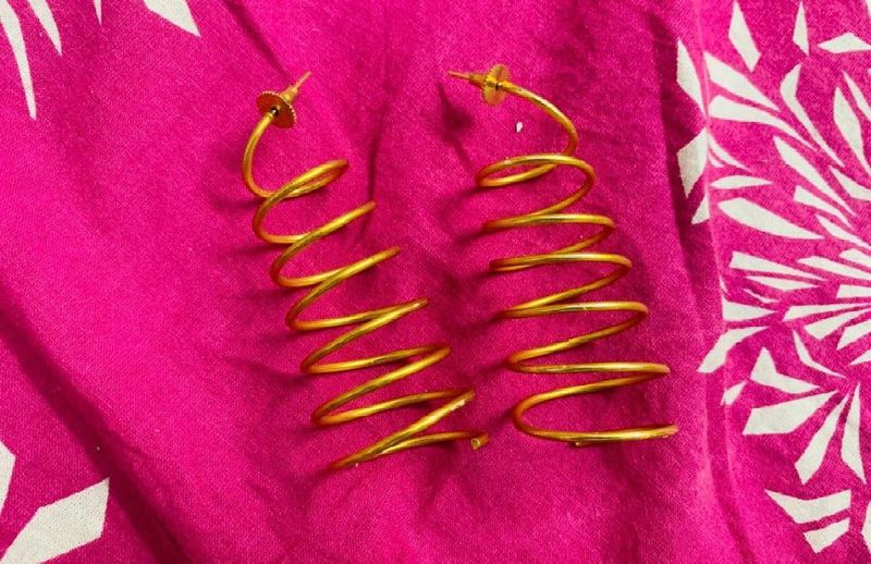 Unique Spiral Hoop Earrings