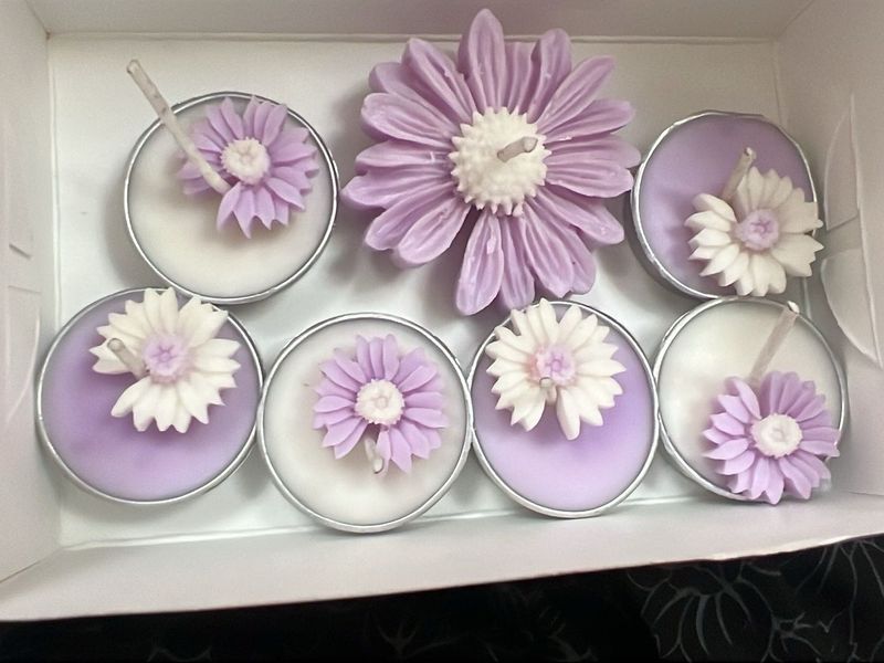 Decorative Floral Scented Tealight Candles
