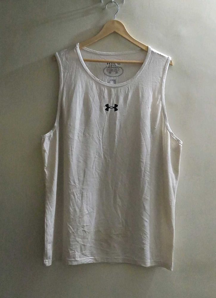 Under Armour White Sleeveless Tank Top