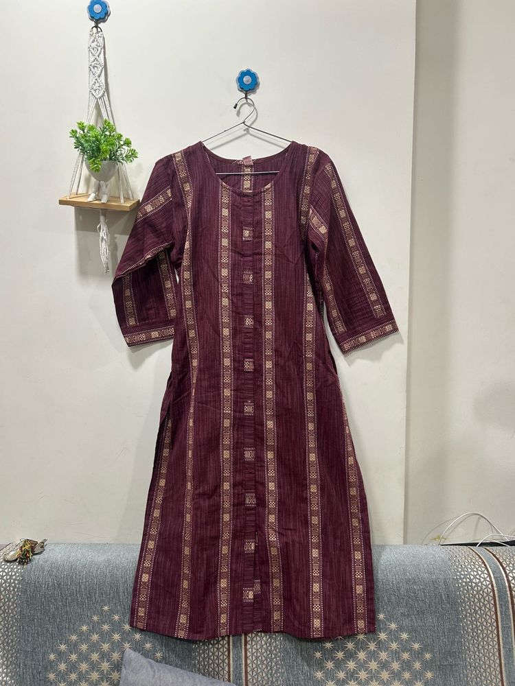 Elegant Maroon Ethnic kurta set