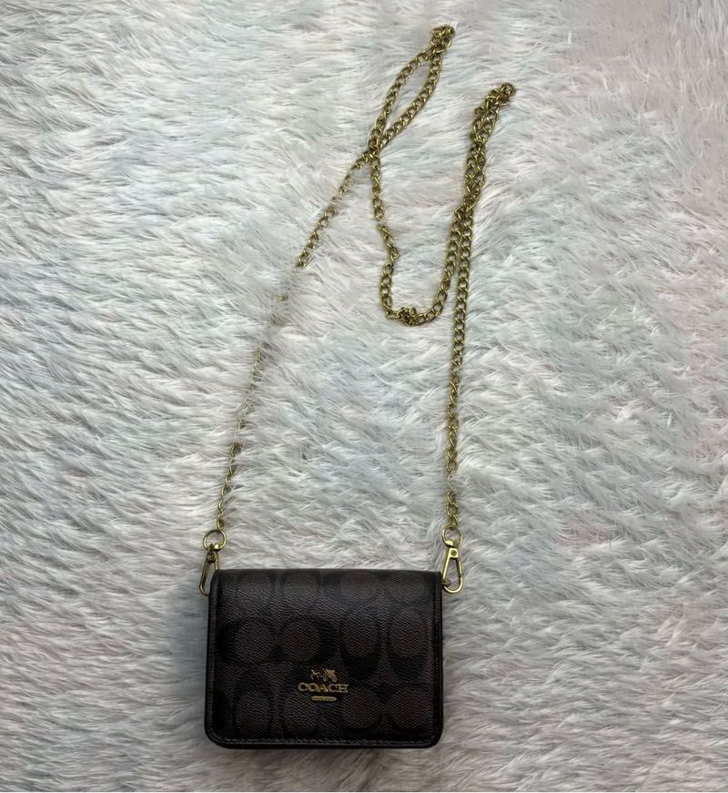 Coach Mini Wallet with Chain