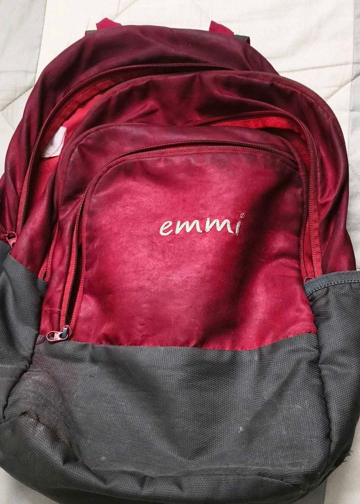 Emmi Red &amp; Grey Backpack