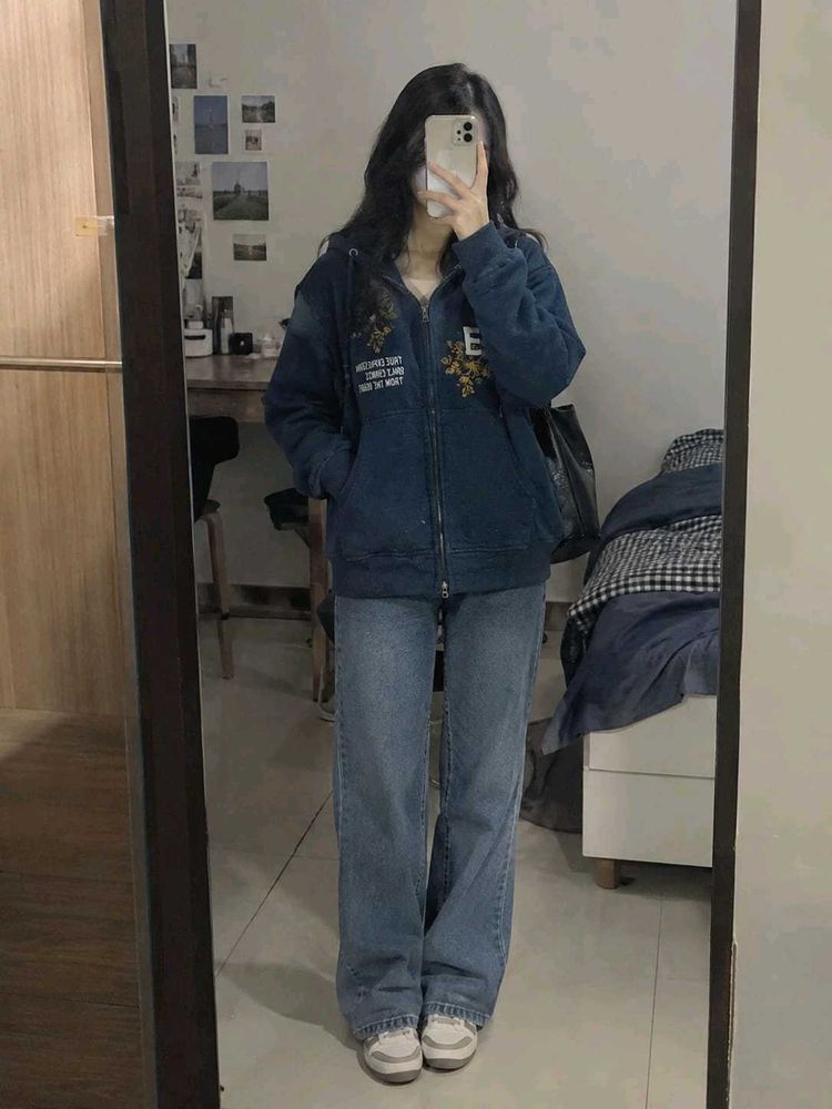 Blue winter hoodie