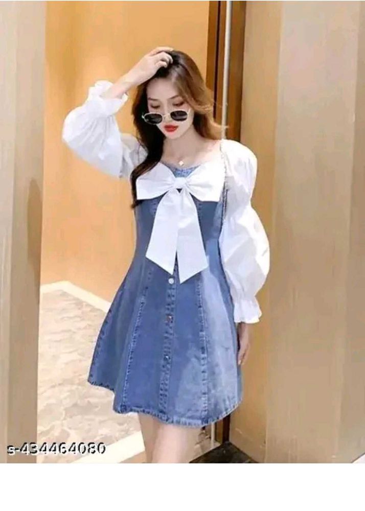 Stylish dress  with White Sleeves