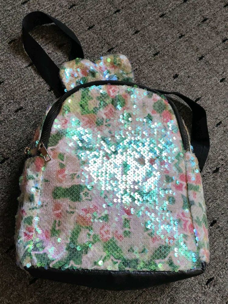 Sequin Floral Mini Backpack