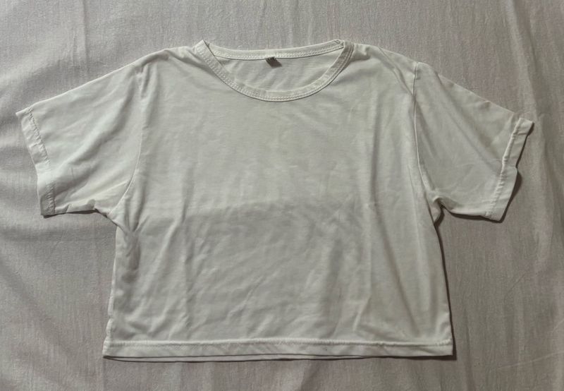 Classic White Cropped T-Shirt