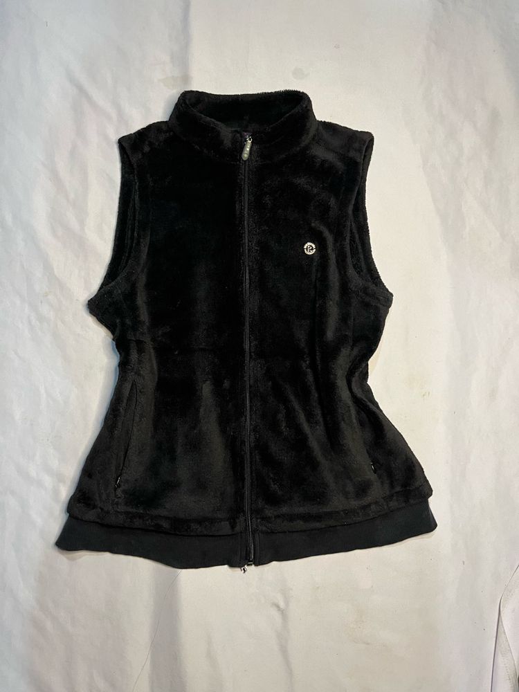 Cozy Black Fleece Vest
