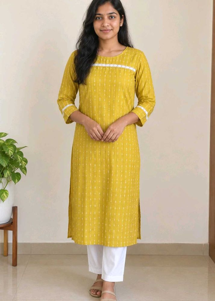 Yellow Striped Kurta