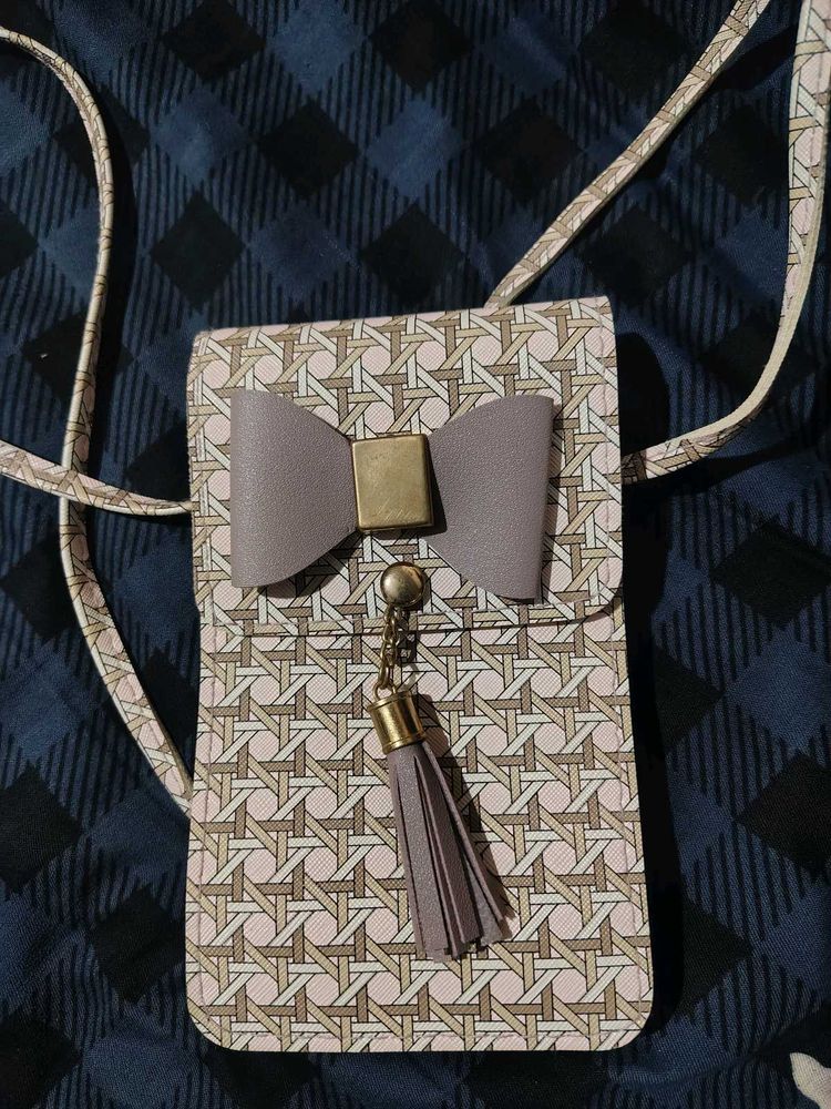 Cute Bow Tassel Sling Bag