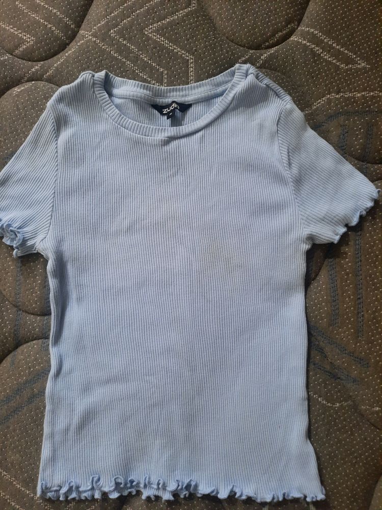 Baby Blue Streachable Top