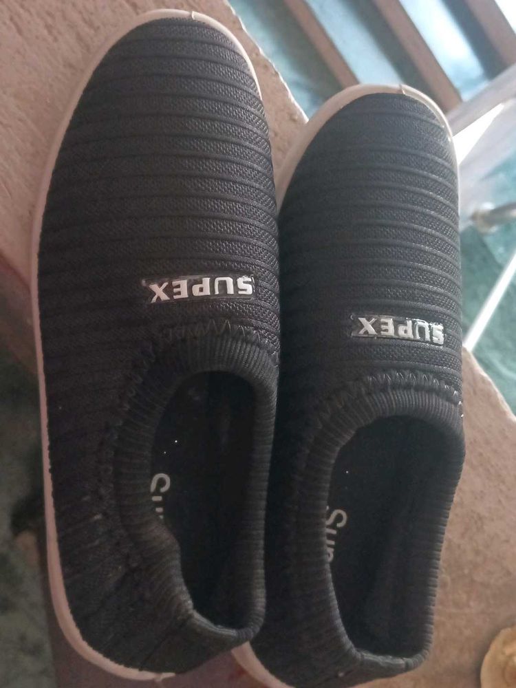 Total new Suprex Black Slip-On Casual Shoes
