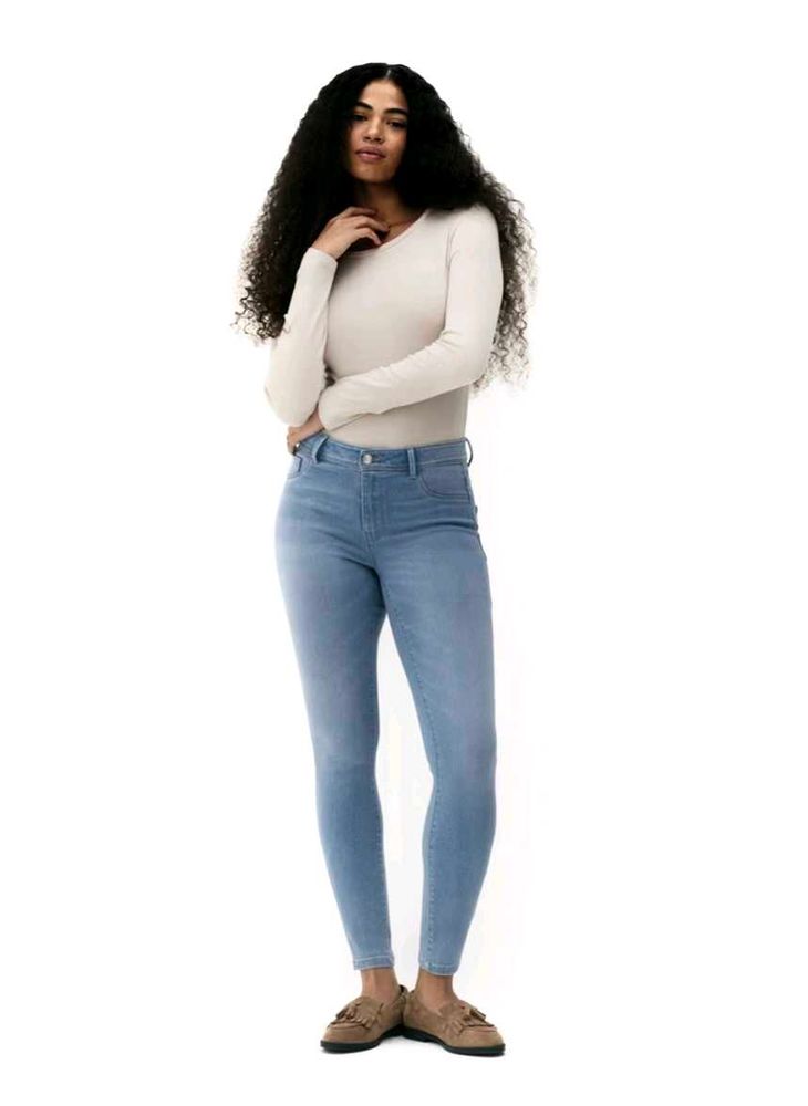 Light blue high waist Skinny Jeans