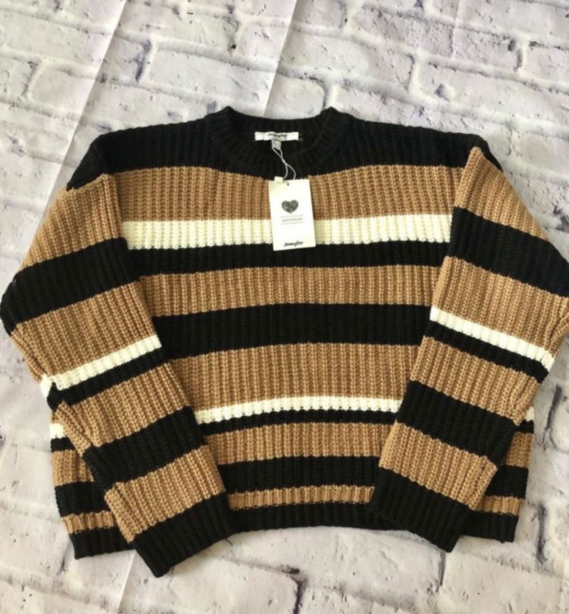 Striped Knit Pullover