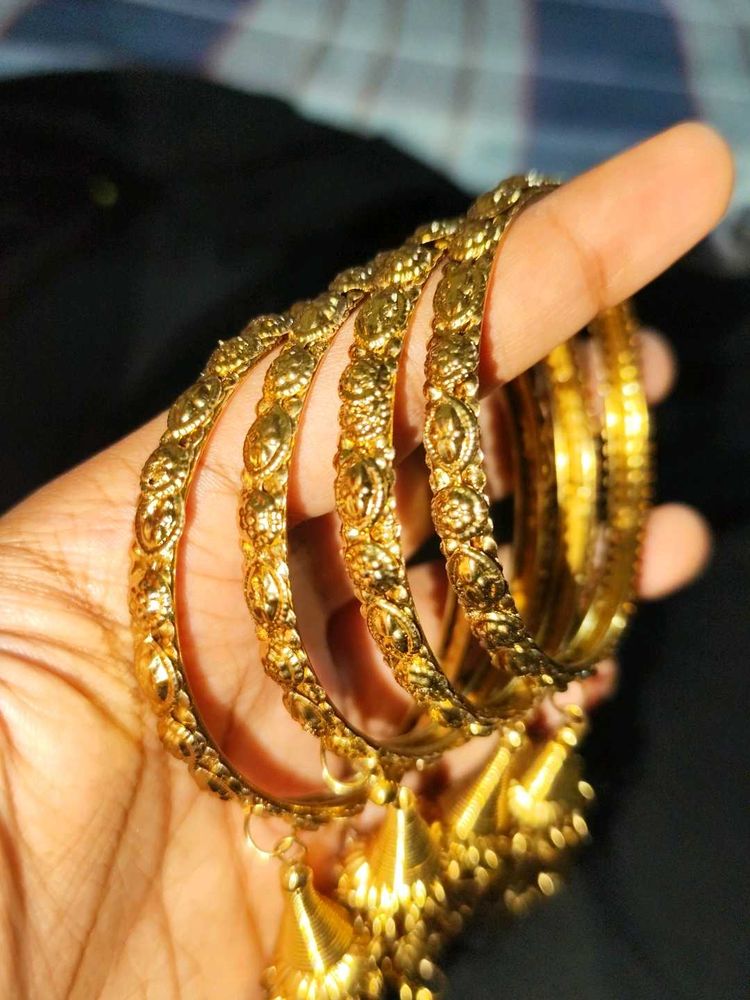 Gold-Plated Traditional Bangles