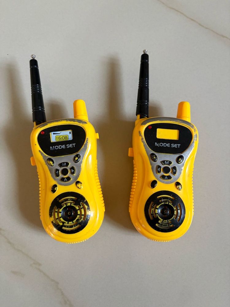Pair of Yellow Walkie Talkies