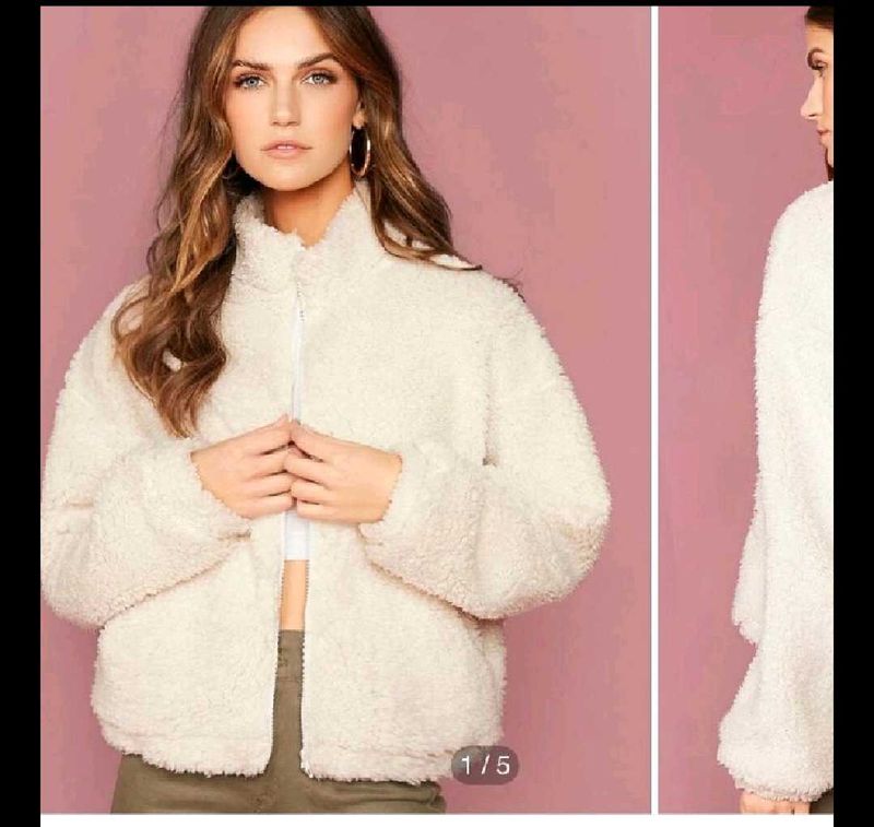Cream Fuzzy Teddy Jacket