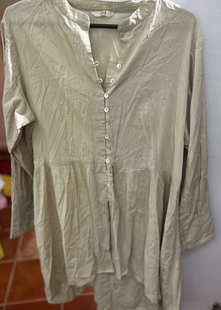Olive Green Button Down Top