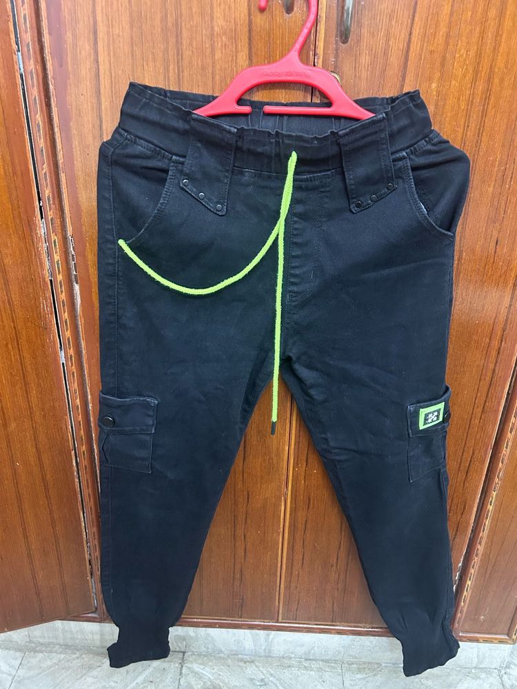 Stylish Black Cargo Joggers
