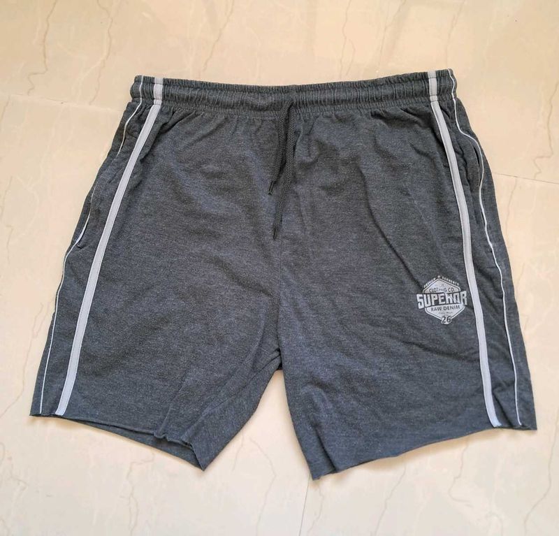 Men's Black Cotton Shorts