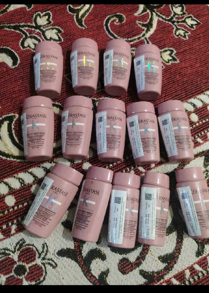 Kerastase Pink Mini Hair Care Bottles