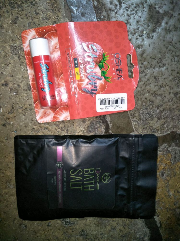 lip balm n bath salt