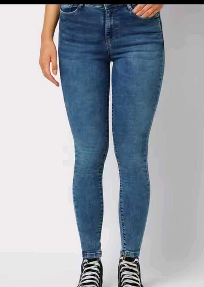 High waist Blue Denim Jeans
