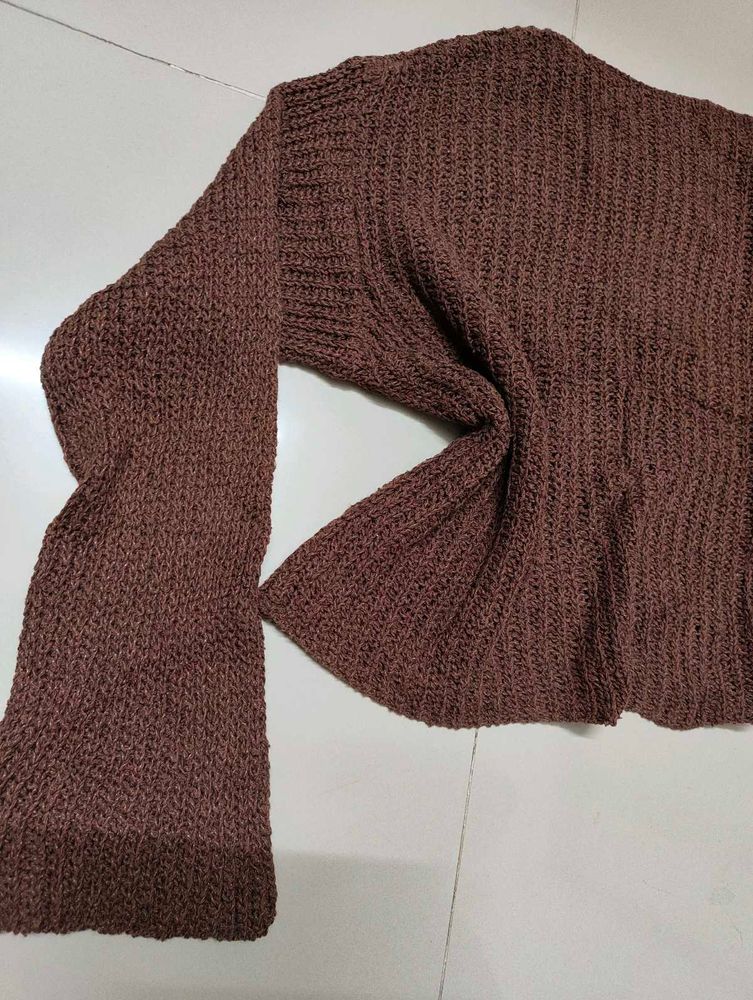 Cozy Brown Knit Sweater