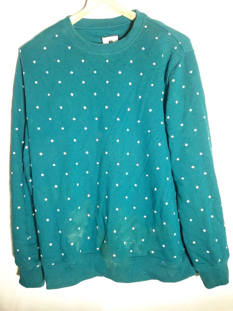 Teal Patterned Sweatshirt