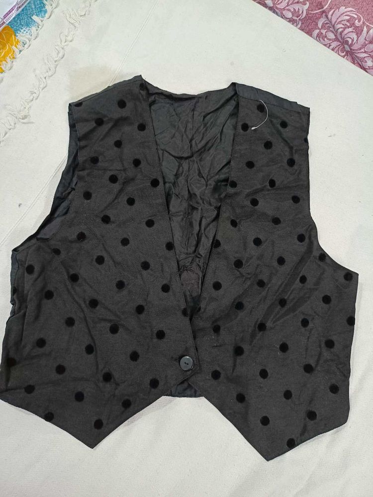 Stylish Polka Dot Vest