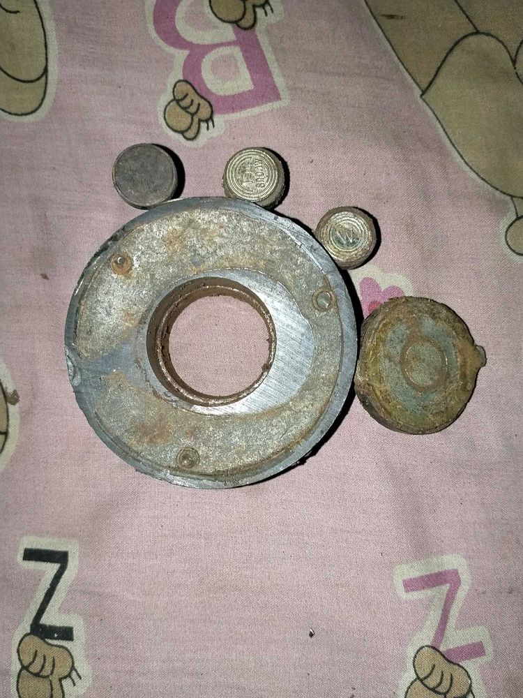 Vintage Industrial Metallic Magnets (5 Pcs Various