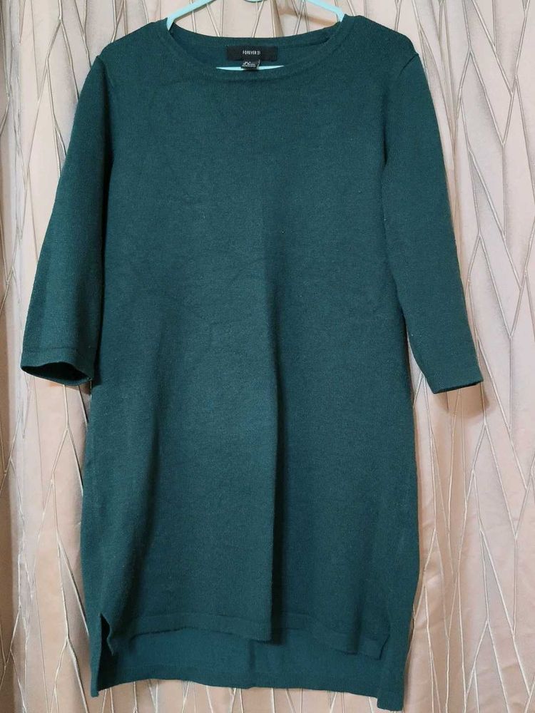 Forever 21 Green Sweater Dress