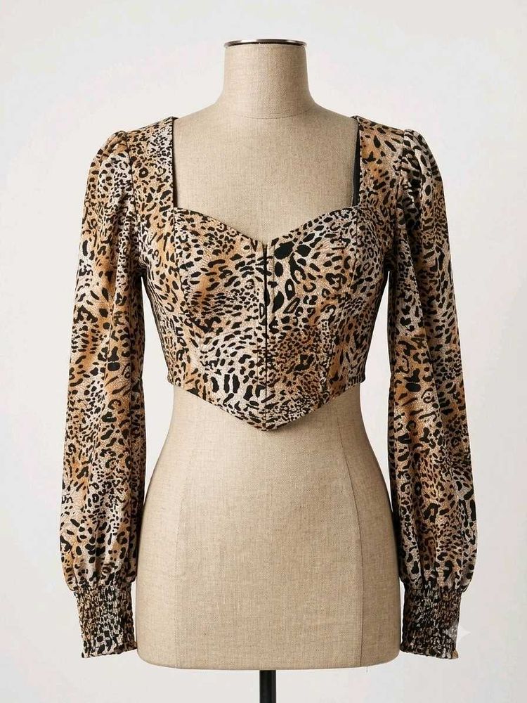 Leopard Print Corset Top