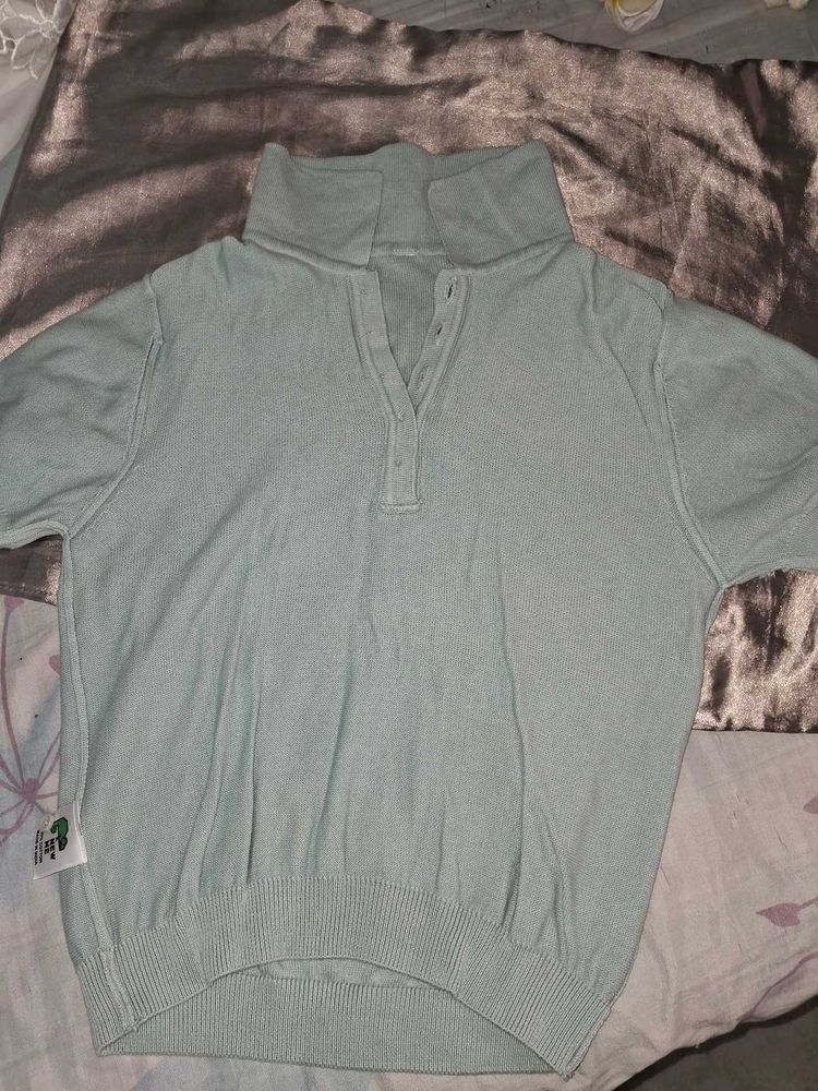 Light Blue Turtleneck Sweater