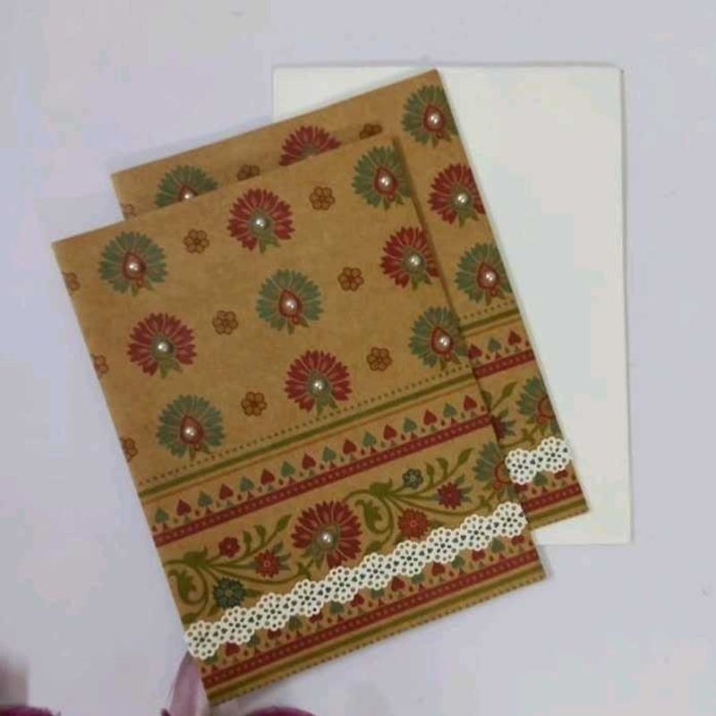 Handmade Greeting Card-cum-Money Envelope (Pair)