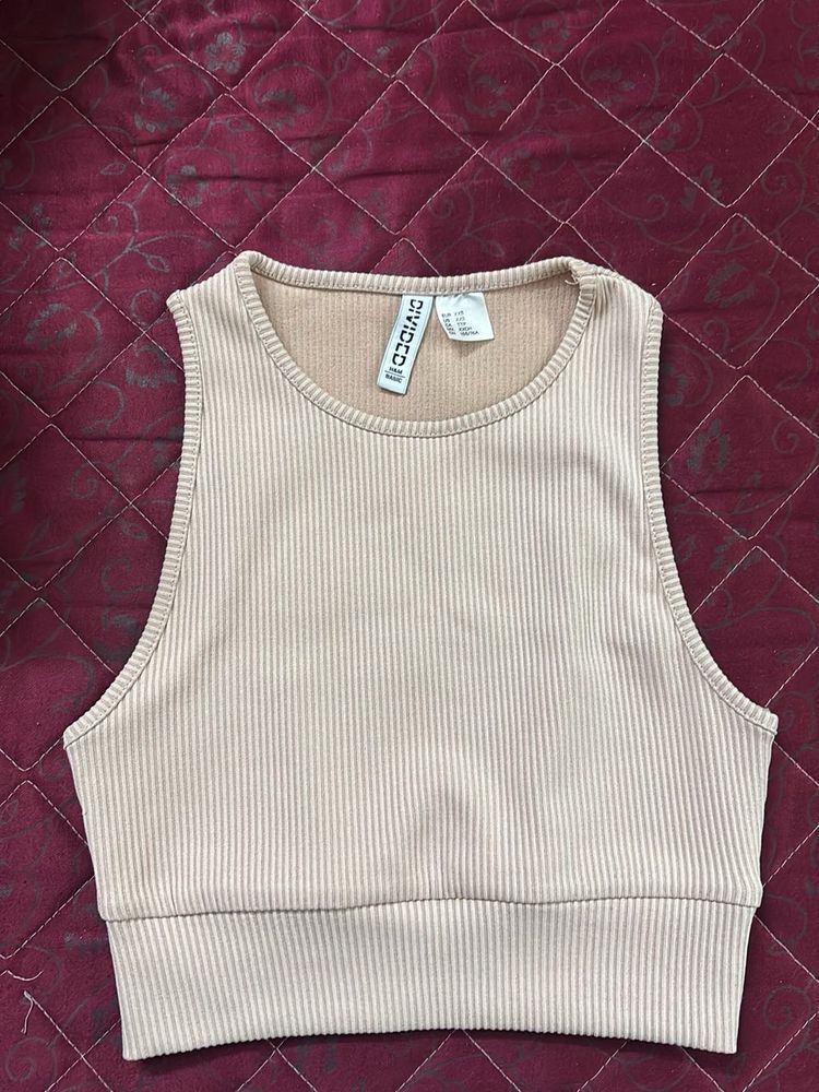 Ribbed Tank Top - Nude