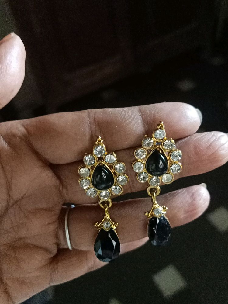 Black Stone Earrings