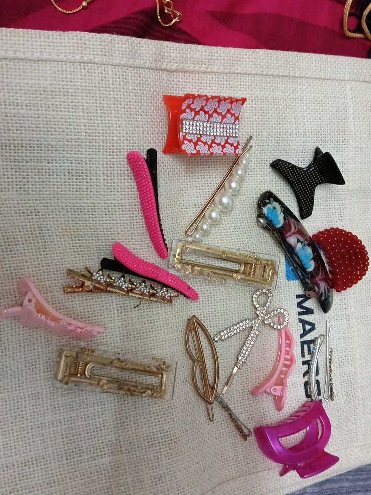 Assorted Hair Clips &amp; Barrettes Set