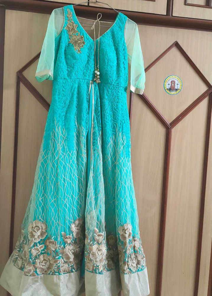Stunning Teal Ethnic Gown